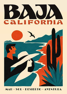 Baja California Travel Poster