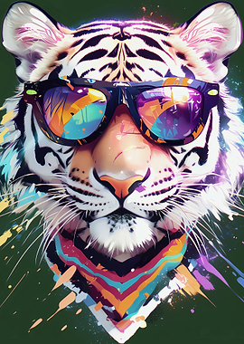 Cool Tiger with Sunglasses