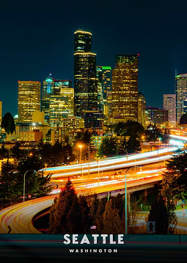 Seattle Skyline at Night