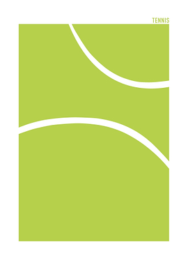 Minimalist Tennis Ball Graphic
