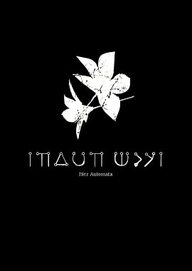 Nier Automata White Flowers and Symbols