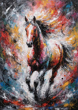 Abstract Horse Painting