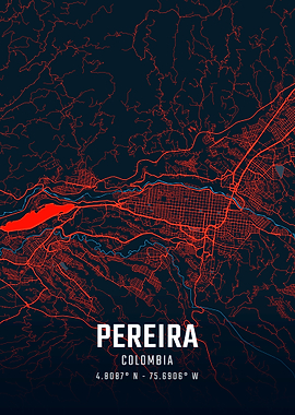 Pereira Colombia City Map