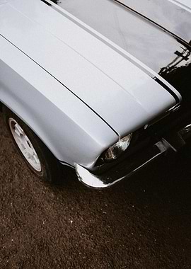 Classic Car Hood and Headlight