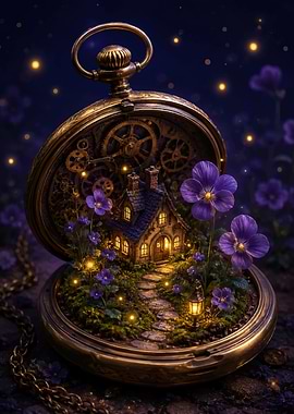 Enchanted Pocket Watch Fairy House