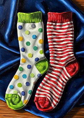 Polka Dot and Striped Socks