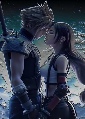 Cloud and Tifa Embrace