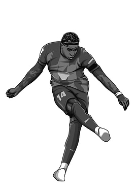 Marcus Rashford Black and White Version