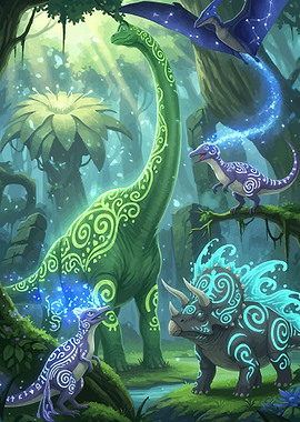 Magical Forest Dinosaurs