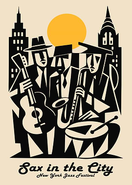 Sax in the City Jazz Festival Poster