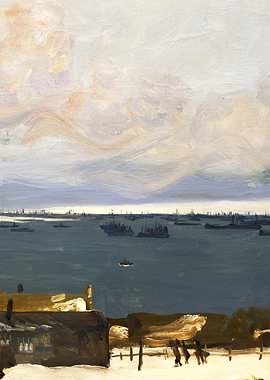 Long Hope, 1917 Orkney by John Lavery WW1 Historical Painting