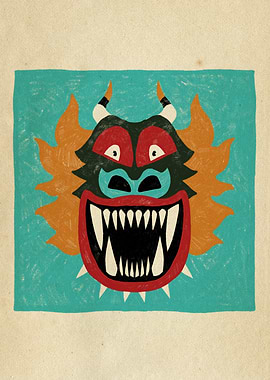 Dancing Diablitos - Monster Faces Illustrations