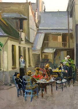 Red Cross Hostel, Rouen, 1919 by John Lavery WW1 Historical Painting