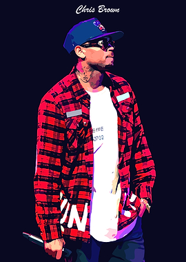 Chris Brown Pop Art Portrait