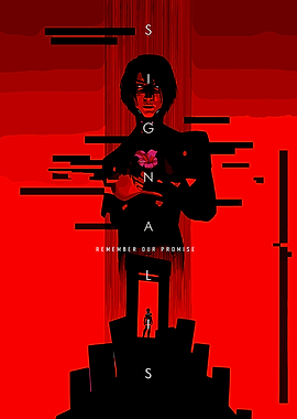 Signals Poster with Figure and Flower