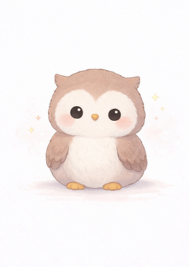 Cute Cartoon Owl Illustration