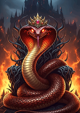 King Cobra on Throne