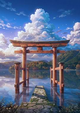 Torii Gate Over Water