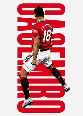 Casemiro Manchester United Football Art