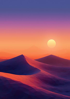 Desert Sunset Landscape
