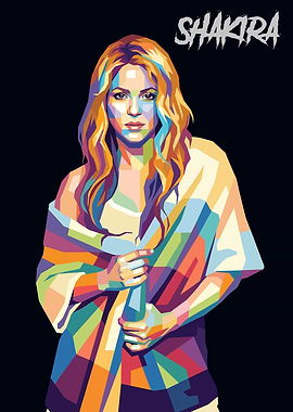 Shakira Pop Art Portrait