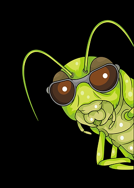 Cool Grasshopper Peeking Out