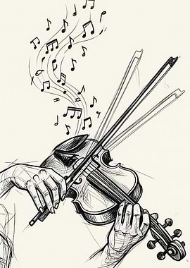 Violinist Playing Music