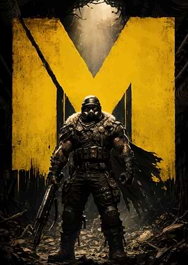 Post-Apocalyptic Soldier with Yellow M