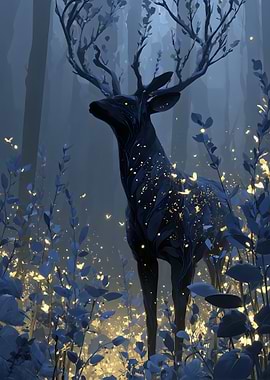 Enchanted Deer in a Magical Forest