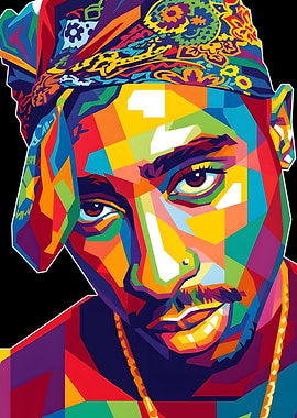 Tupac Shakur Pop Art Portrait