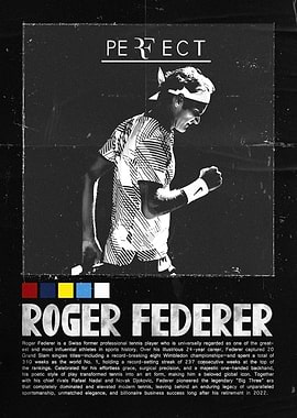 Roger Federer 'PERFECT' Poster