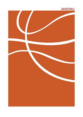 Basketball minimalist art