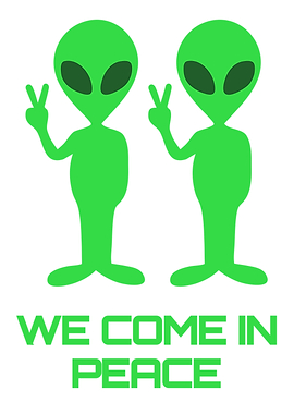 Two Aliens Arriving in Peace