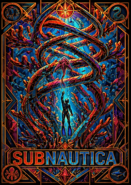 Subnautica Stained Glass Poster