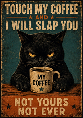 Grumpy Cat with Coffee