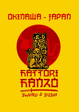 Okinawa Japan Sword Sushi Poster