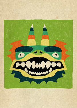 Dancing Diablitos - Monster Faces Illustrations