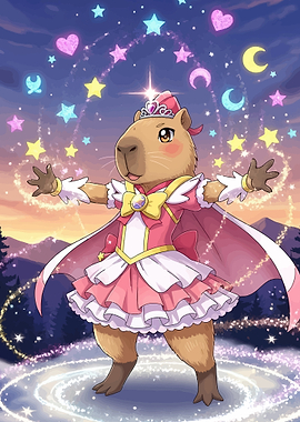 Magical Capybara in a Magical Outfit