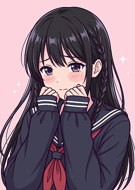 Anime Girl in School Uniform