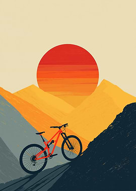 Mountain Biker at Sunset