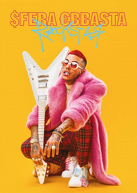 Sfera Ebbasta Rockstar with Guitar