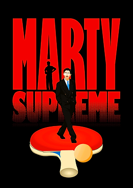 Marty Supreme on Ping Pong Paddle