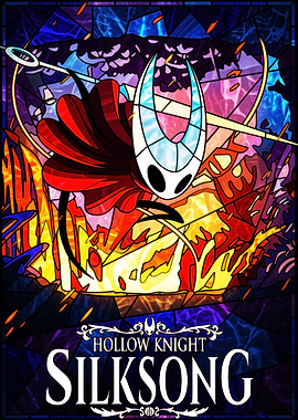 Hollow Knight Silksong Stained Glass Art
