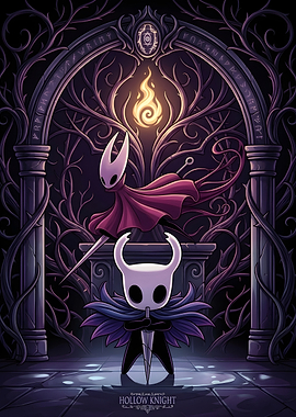 Hollow Knight and Hornet Artwork