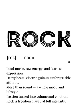 Rock Music Definition Poster