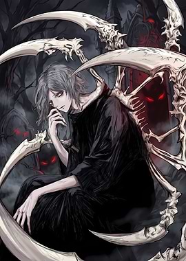 Grim Reaper with Bone Scythe Anime