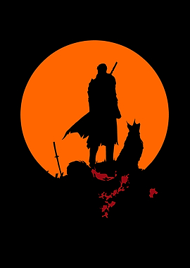 Lone Wanderer with Wolf