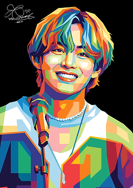 BTS V Pop Art Portrait