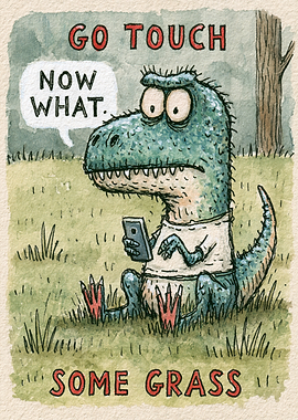 Dinosaur Told to Touch Grass