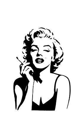 Marilyn Monroe Smoking Pop Art